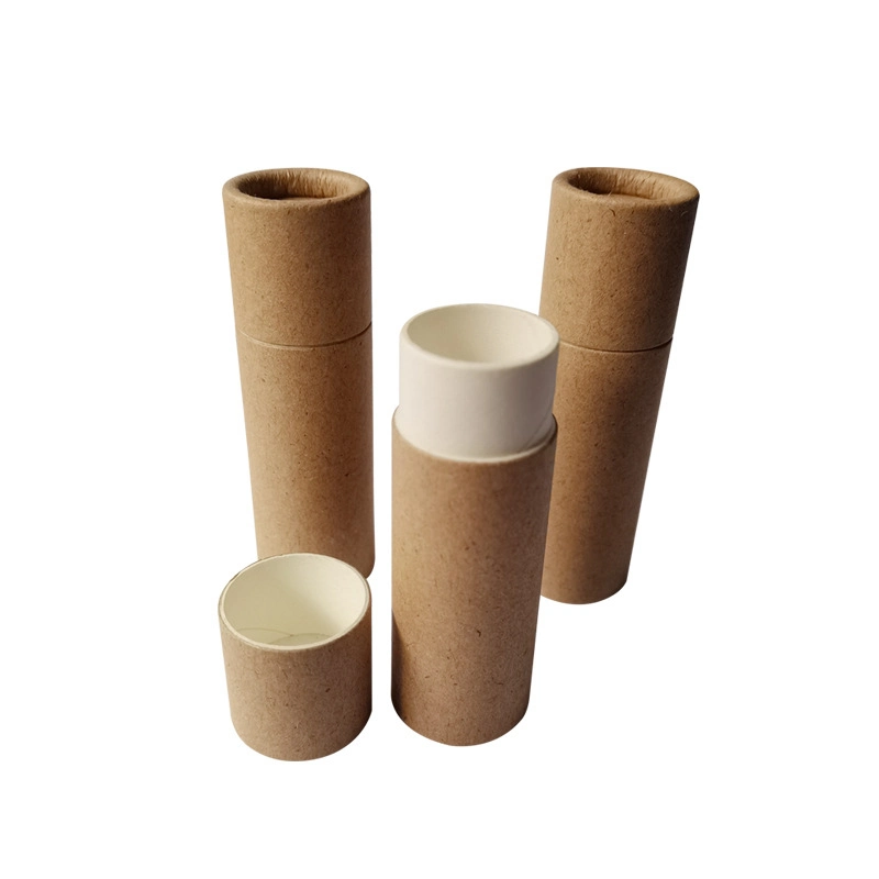 Whosales Eco-Friendly Paper Custom Printing Logo Tube Packaging Cardboard Push up Kraft Deodorant Containers Paper Tube for Tea Packaging