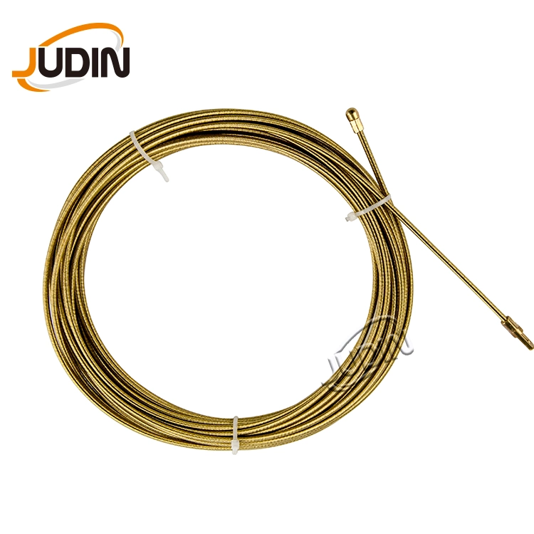 3.2mm 3.8mm Full Spring Steel Wire Fish Tape Golden Silver Spiral Steel Reusable Cable Pulling Cable Puller