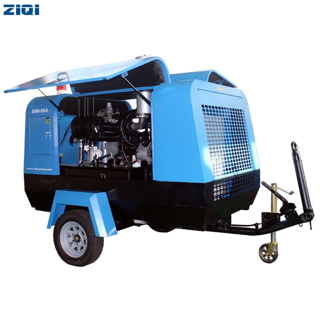 Industrial Heavy Duty CE and ISO Diesel Engine Screw Diesel Driven Air Compressor Portable Mining Air Compressor for Sale