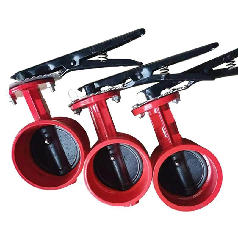 Factory Wholesale/Supplier Handle Ductile Iron Groove End Butterfly Valve for Fire Protection