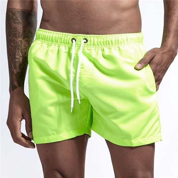 Custom Men's Solid Color Quick Drying Beach Pants Swimming Surf Board Shorts