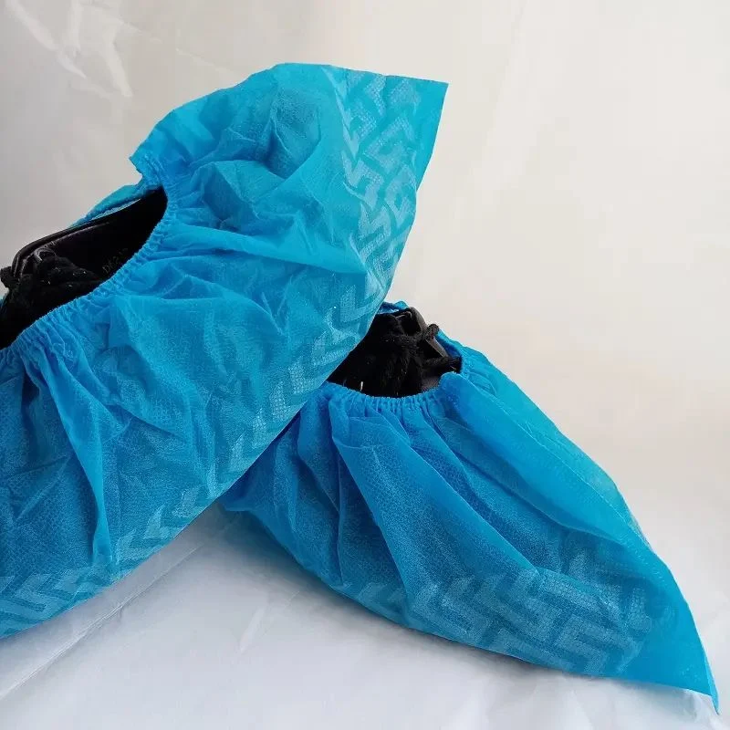 High quality/High cost performance Non-Woven Non-Slip Handmade Blue Disposable Non-Slip Shoe Cover