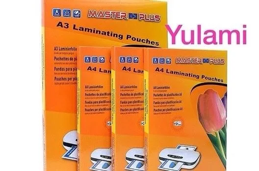 A4 A3 75mic 80mic 100mic 125mic 175mic 250mic HF Hufeng Master Lamination Pouch Film Paper Documents Lamination Laminator Laminator Laminator Laminator Hojas de película