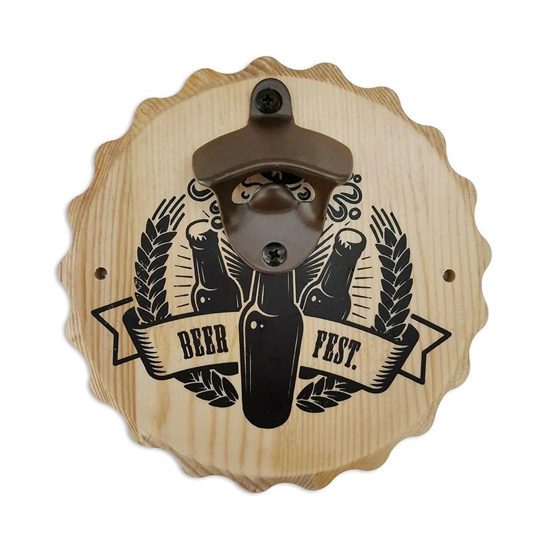 Bottle Opener Metal Bottle Opener Custom Cmyk Printed Logo Metal Round Bottle Opener