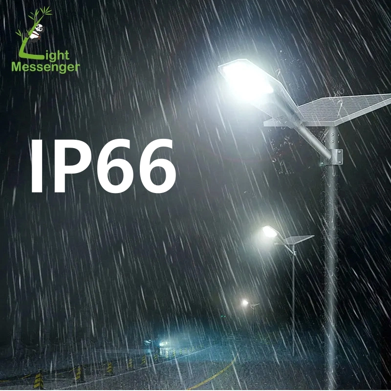 Light Messenger LED Super Bright Solar Street Lighting Estadio al aire libre Estacionamiento Jardín IP65 Waterproof Split Solar Street Lampara Con Polo