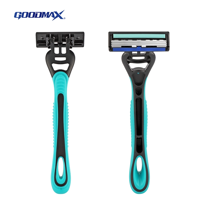 Four Blade Disposable Shaving Razor with Pivoting Head