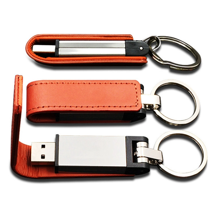 Leather USB Flash Drive 8/16/32/64/128/256GB Portable SD Card Memory Stick Customized Logo/Color/Capacity USB Flash Drive