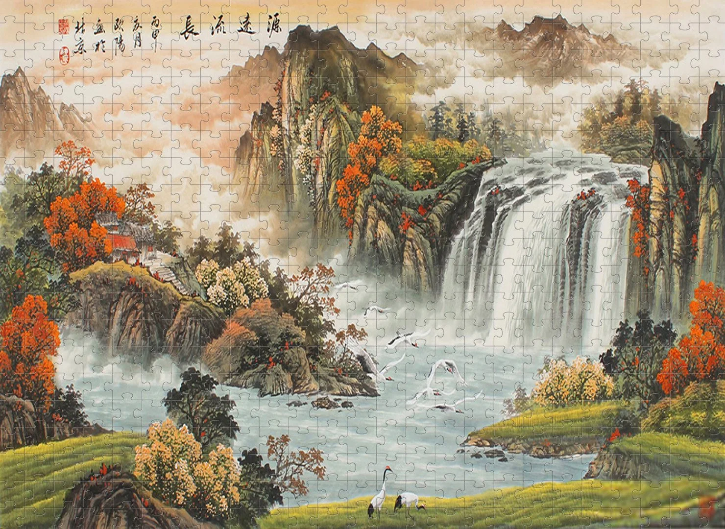 Paysage peinture en gros 8000 pièces puzzles en bois intellectuel éducation jouets pour enfants, cadeaux d'anniversaire, modèles et tailles personnalisables.