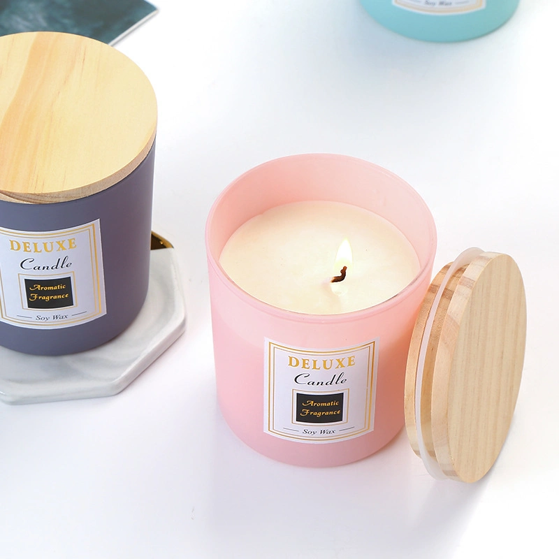 Home decoração copo de vidro Private Label Luxury Soy Wax RH Conjunto de oferta promocional Candle para mulher