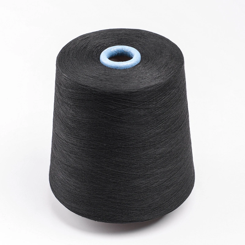 Hot Sale 45/1 T 100 Polyester Raw Material Ring Spun Yarn for Fabric Weaving Made in China