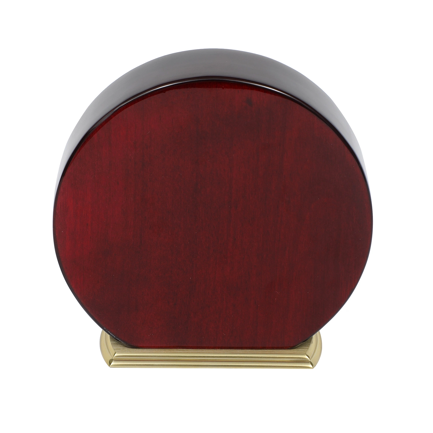 Rosewood Round Awards Plaque with Gold Aluminum Base