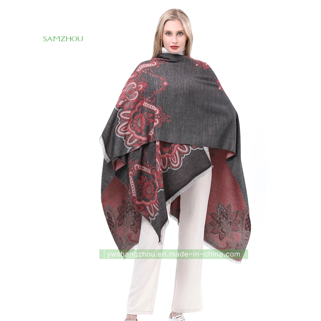 Roupa Euramerican moda Lady Scarf Jacquard algodão Shawl Blanket Winter