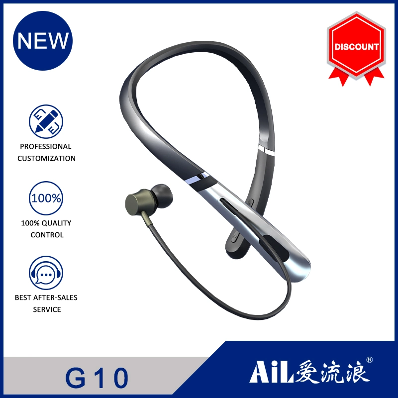 Wireless Neckband Earphone Bt5.0 Sports Headphones Super Long Standby in-Ear Noise Reduction Neck Hanging Headphones