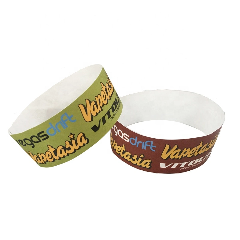 Custom Cheap Colored Printed Tyvek Wrist Band Wristband for Wvent Party Bracelet