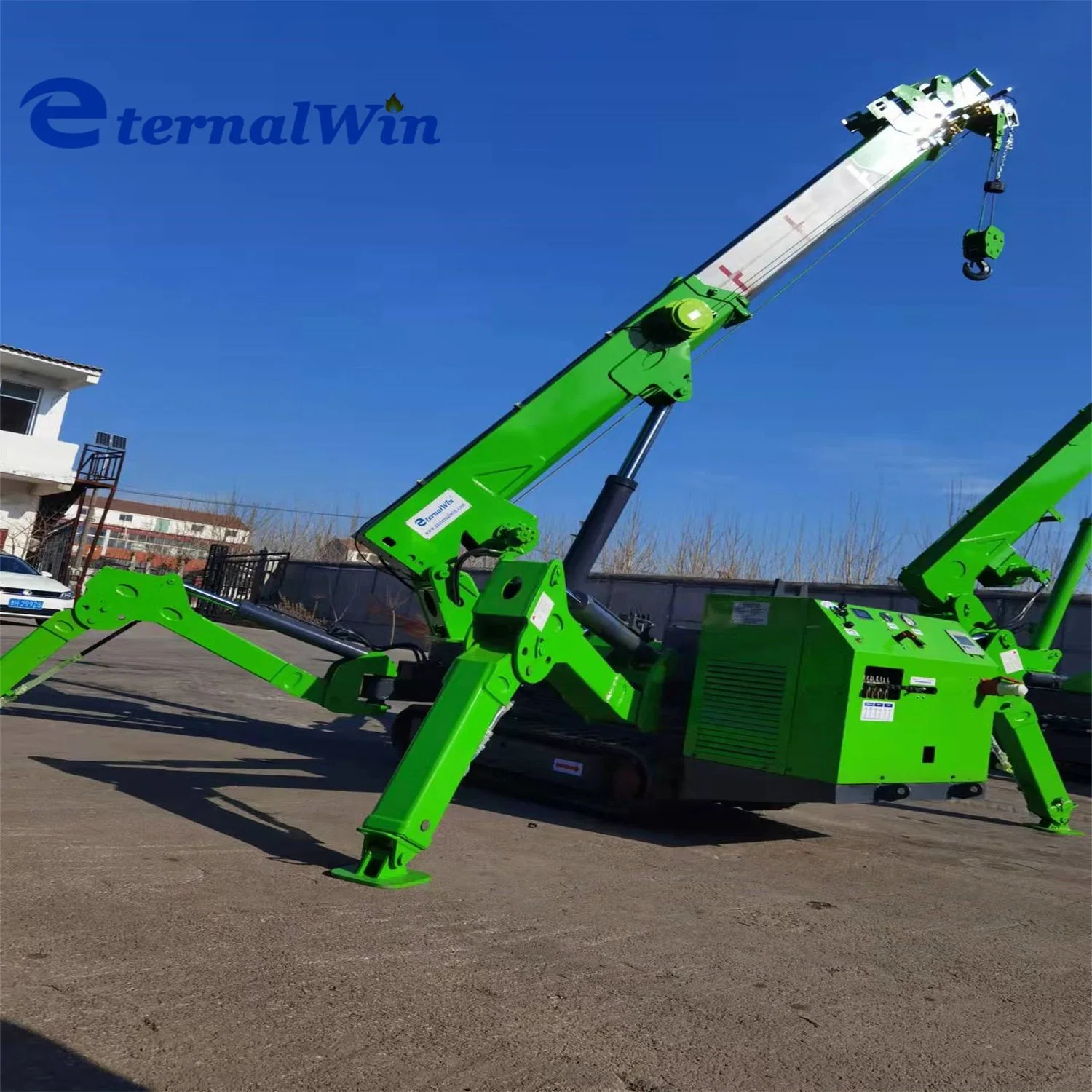 Hydraulic Telescopic Boom Diesel Engine Drive Rubber Crawler Spider Crawler Crane with CE Certificate 3 Ton 5 Ton 8 Ton