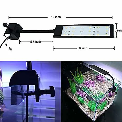 RGB Clamp Aquarium Light Fish and Plant Aquarium Lighting with Timer Dimmer