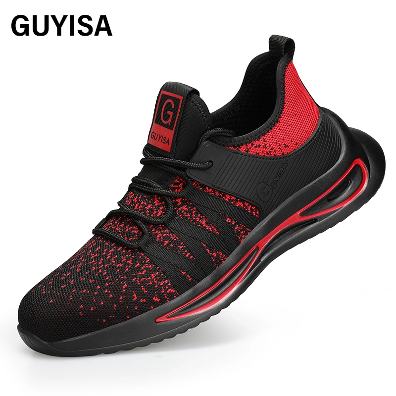 Guyisa New Style Lightweight Breathable Deodorant Work Shoes Summer Men's Casual Sports Men's Work Safety Shoes