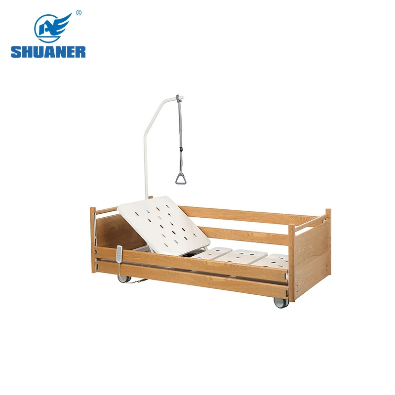 Multifunction Electric Bed Hospital Bed Electric Adjustable Bed Sale Metal Steel Motor Solid Wood Bedside Home