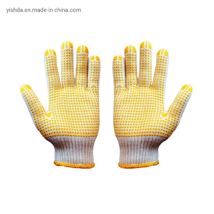 China Wholesale Safety Work Glove Labor Working Reusable PVC Coated Gloves Knit Wrist for Gardening