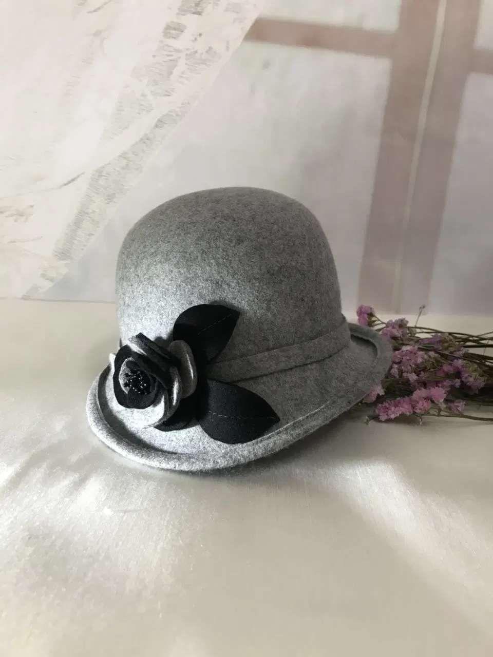 Fashion Wool Felt Cloche Lady Hat for Winter