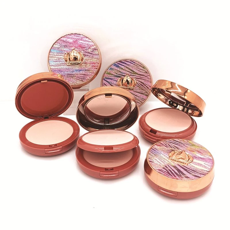 Tailaimei Custom Logo Natural Face Powders Two Way Cake Micro Powder Moisture Toner Compact Powder Case Long Lasting Mica Powder