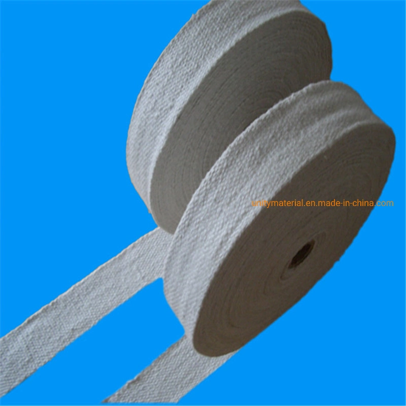 Refractory Fibre Mineral Wool Fabric Good Thermal Shock Resistance Thermal Insulation Oven Door Seal Ceramic Fiber Tape Textiles with Ss Wire Aluminium Al Foil