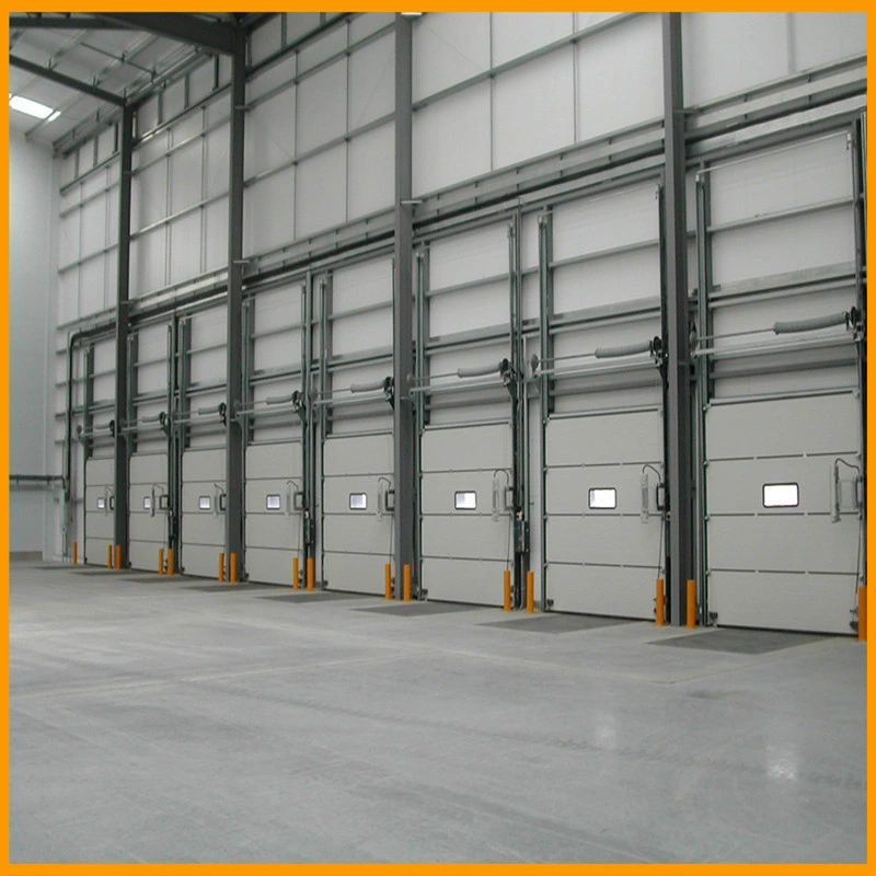 Industrial Automatic Overhead Steel Insulated Vertical Lifting Roll up Metal Sectional Garage Door for Exterior or Interior of Warehouse or Loading Dock or Bay