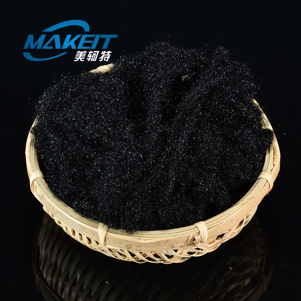 Recycled Polyester Staple Fiber in Black Color with Cheapest Price