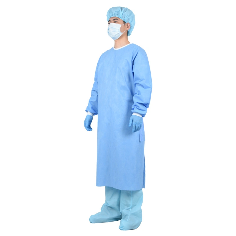 Medical Hospital Disposable Isolation Gown Face Mask Antistatic SMS Nonwoven Waterproof Long Sleeve Isolation Surgical Gown Surgeon Gown with FDA CE Certifacate