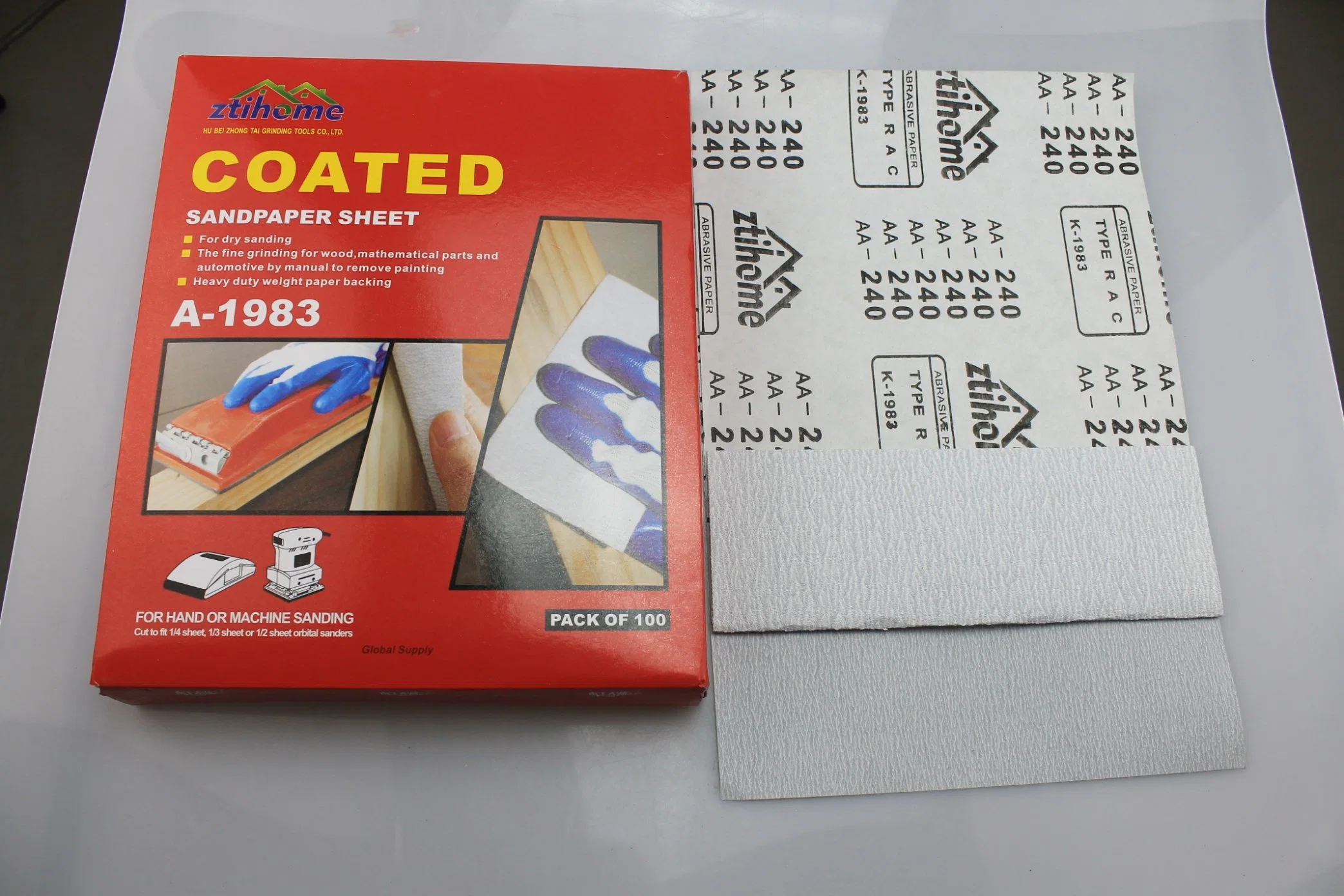 Coated Dry Sanding Aluminum Oxide Hand Sander Sand Paper