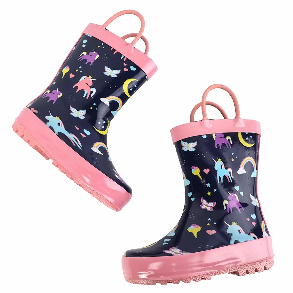 Custom Safety Shoes Fashion Kid Rubber Waterproof Rain Boots