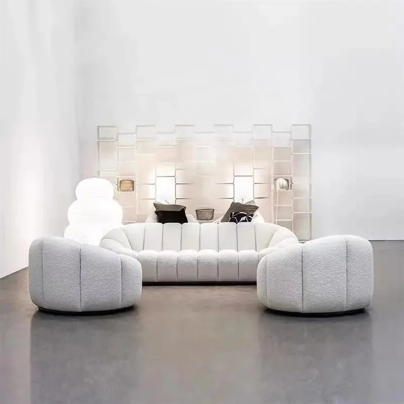 Sofá de veludo Definir móveis para a sala de estar Sofá-poltrona Elysee Sofá