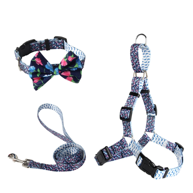 Cute 2 in 1 Reversible Dog Harness with Pet Collar Leash