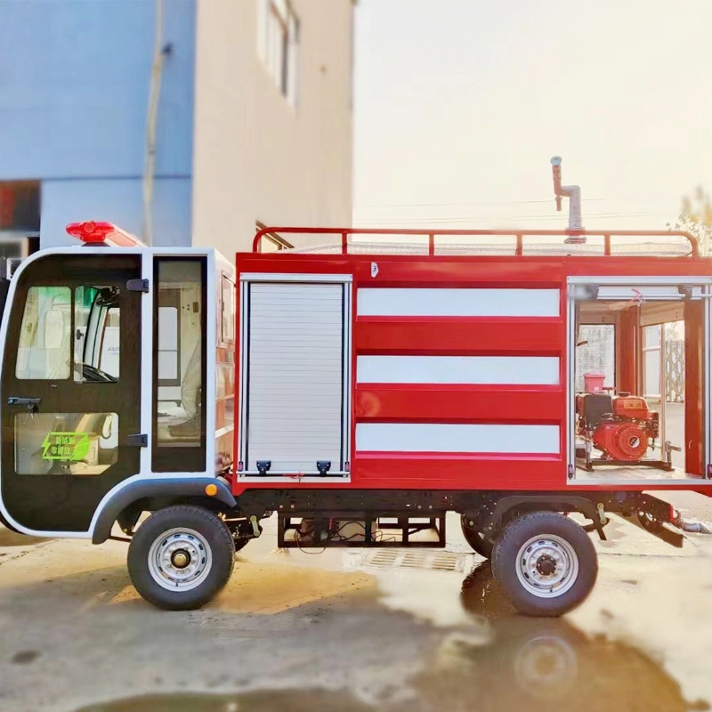 New Two Seats Electric Fire Truck with Water Cannon for Fire Fighting