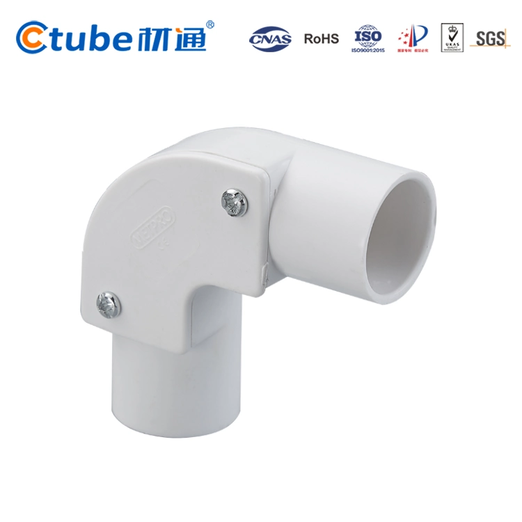 White Color Hft Inspection Tee with Cover PVC Electrical Conduit Fittings