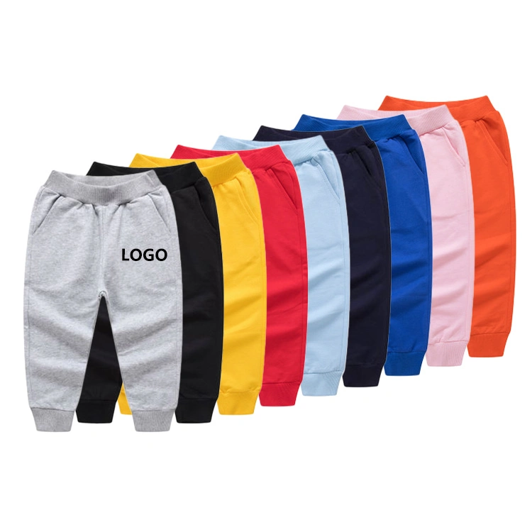 High quality/High cost performance 100% Cotton Boys and Girls Blank Customize Logo Kids Sweat Pants Kids Wear Boy&prime; S Pants