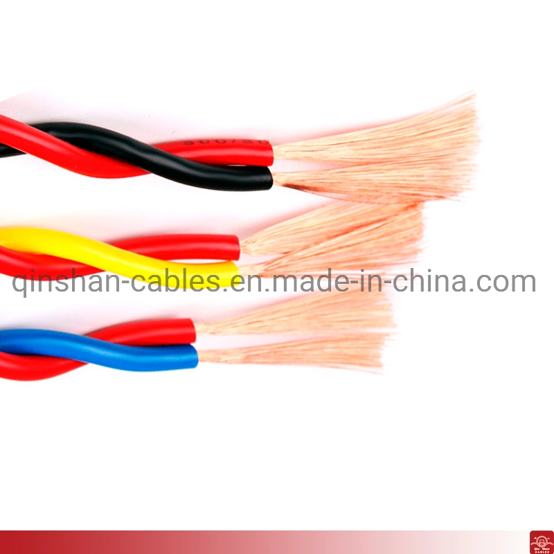 Fire Resistant PVC Insulation 2core Twist Wire 0.5mm 0.75mm 1.0mm 1.5mm 2.5mm 4.0mm Copper Electric Cable with Malaysia Ms Standard Sirim Certificate