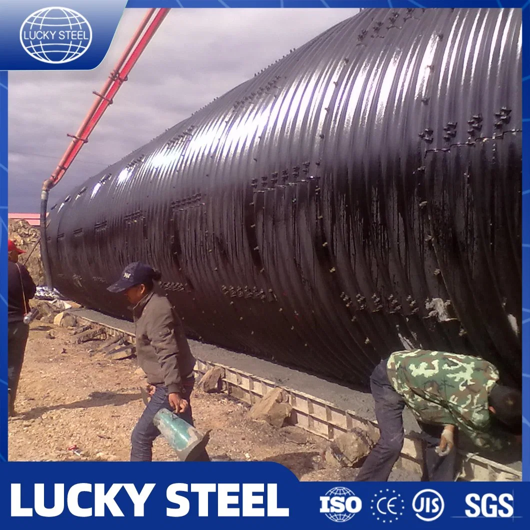 Diameter 6m Circular Corrugated Galvanize Metal Culvert Pipe Storm Pipe