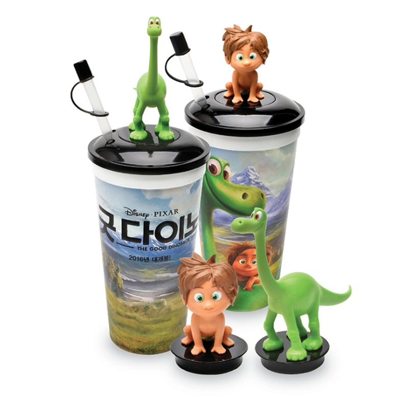 Custom ABS Plastic Cartoon Character Animals Water Bottle Cup Decoration Toys