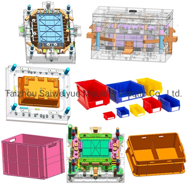 Factory Pallet Rack Plastic Bin Mold Shelf Storage Container Boxes Injection Mould