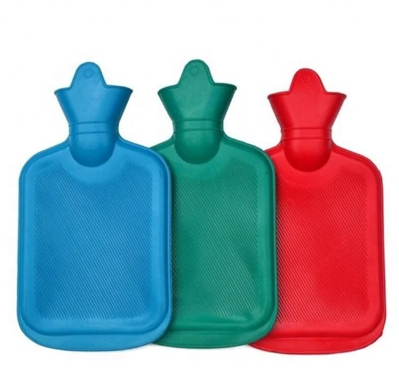 Hot Water Bottle Nature Rubber PVC 2000ml 1500ml 1000ml 500ml Red Green Blue Cover