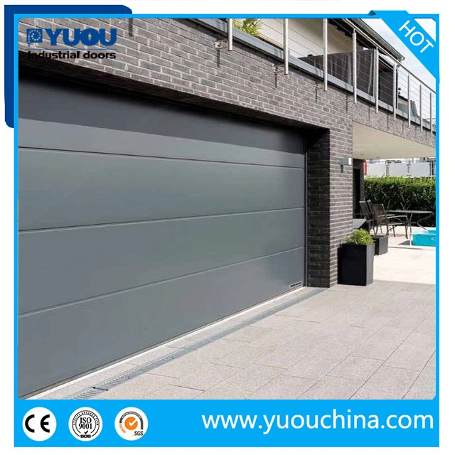 High quality/High cost performance  Automatic Remote Iron Garage Doors Italy with Man Door