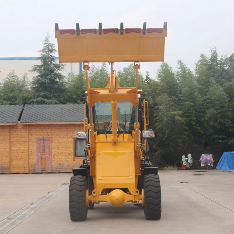 Small Compact Boom Loader 1 Ton 1.2 Ton 1.5 Ton 1.8 Ton Front End Wheel Loader with AC Joystick