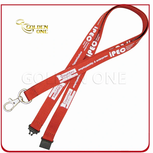 Lanyard de tela de poliéster y nylon impreso por serigrafía y sublimación, un regalo promocional muy popular