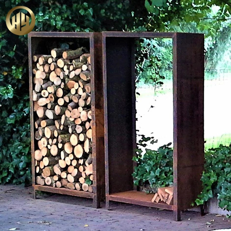 Corten Steel Rectangular Metal 2mm Thickness Garden Decoration Wood Storage