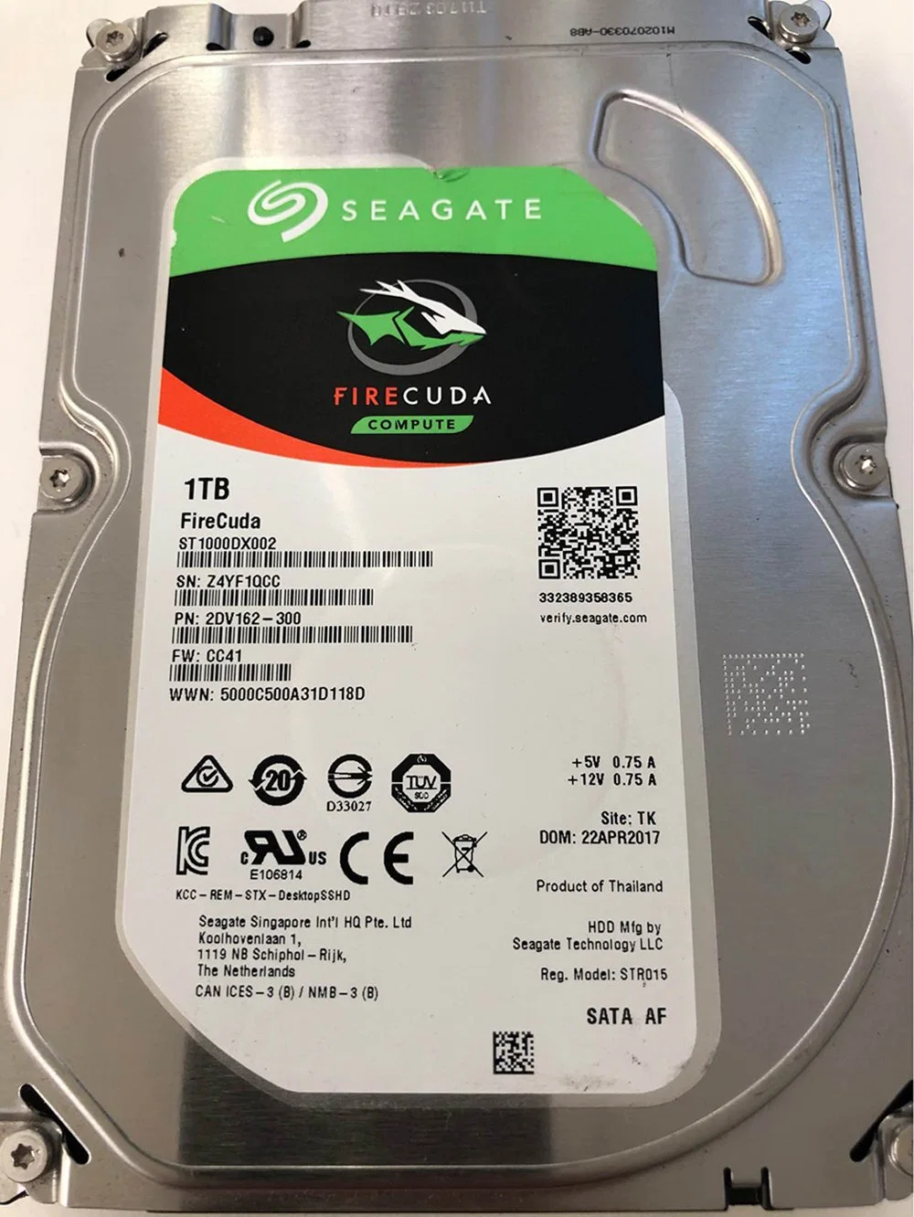 Seagate Firecuda 1tb Hard Disk 7200rpm 3.5" 6GB/S SATA III Enterprise 64MB Hard Drive (ST1000DX002) SSD/HDD