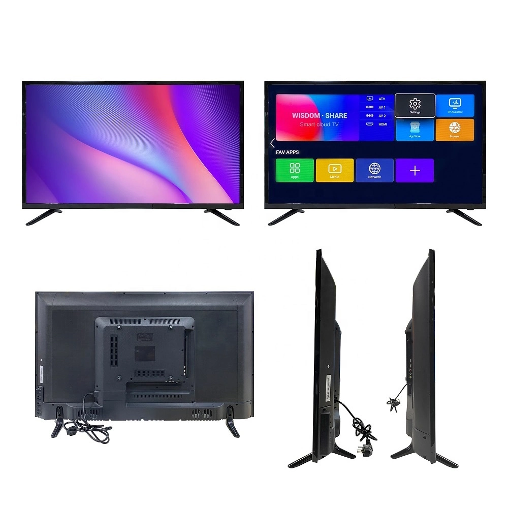 Factory OEM TV Narrow Border Frameless Smart TV 17 19 22 24 32 40 42 43 50 55 60 65 Inch 4K Hotel and Home Used Televisions