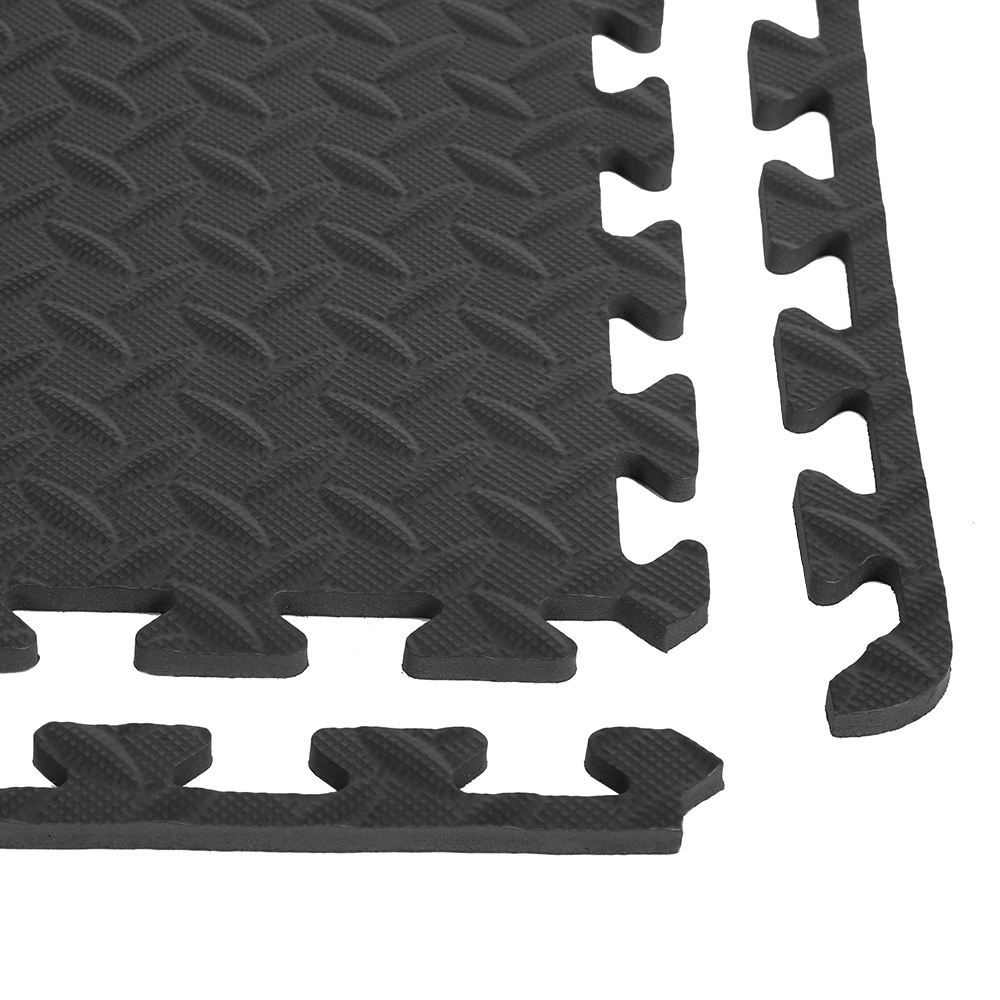 EVA Foam Interlocking Mats for MMA Workshops Basement Fitness Room Outdoor Areas 3/4" Black