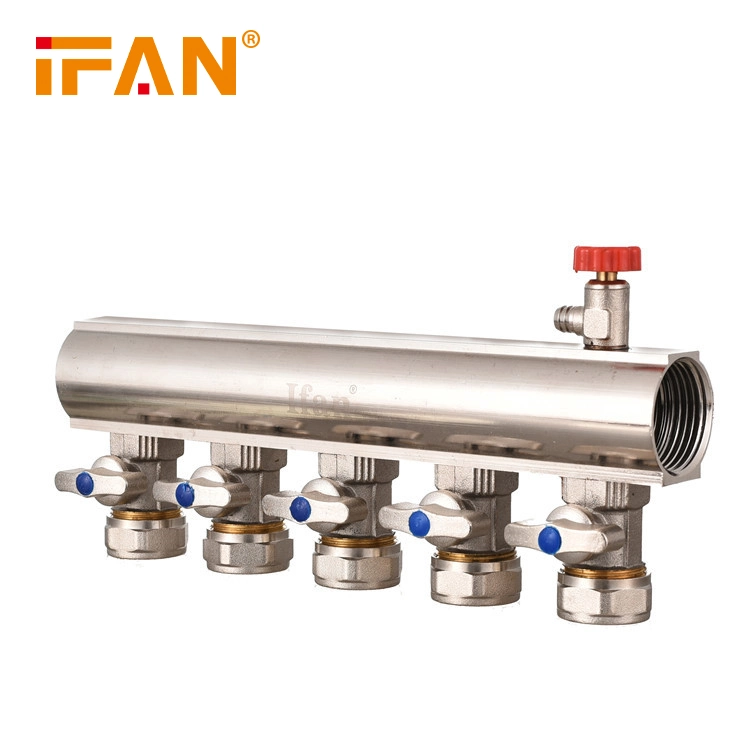 Ifan New Design Pipe Fitting 2-8 Ways Manifold Pex Brass Manifold