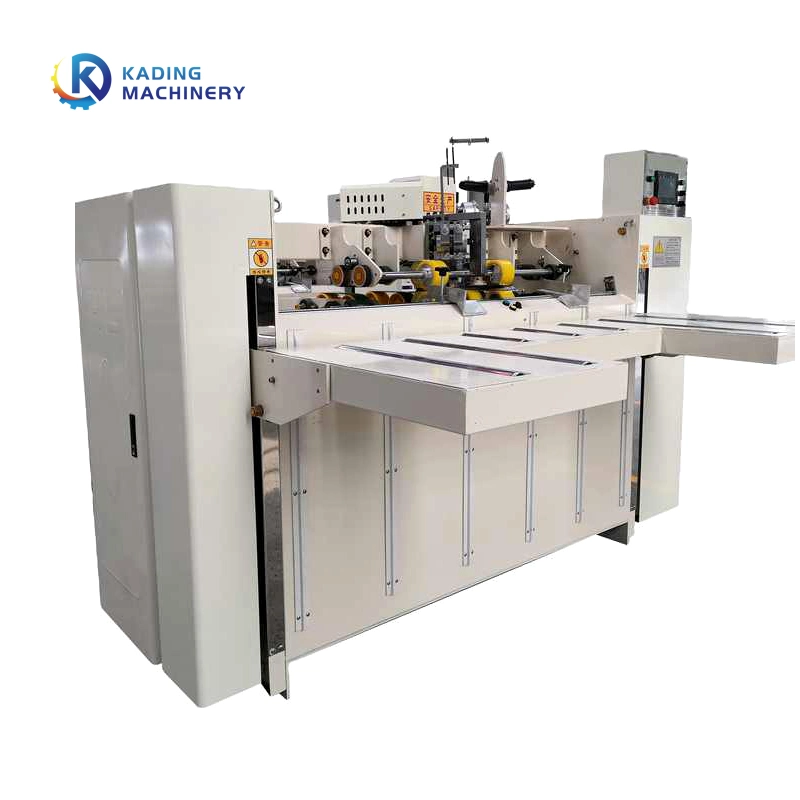 Máquina de costura em caixa de cartão semiautomática para caixa de papel ondulado Agrafar